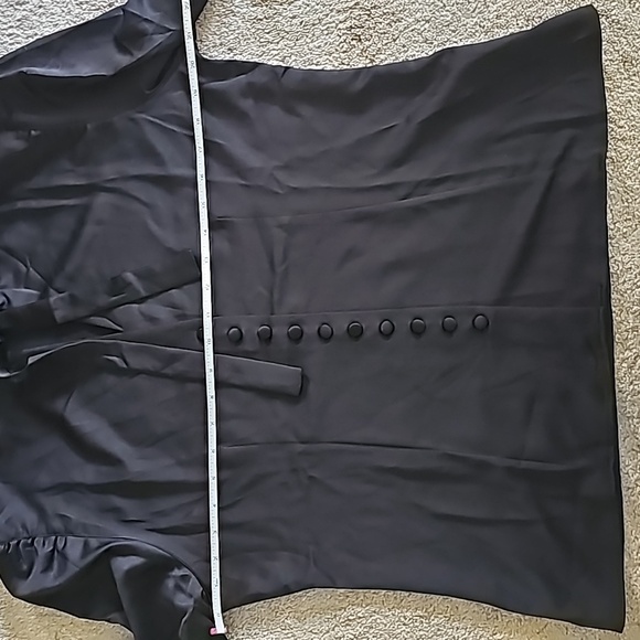 Italy Puff Sleeve Tie Neck Button Blouse - Picture 5 of 8